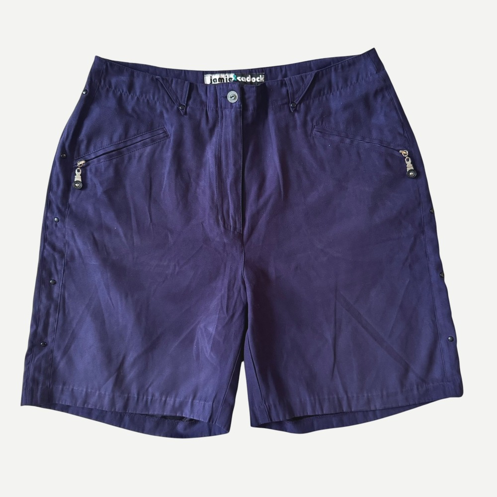 Preppy Jamie Sadock Womens Purple Golf Shorts High Rise Zipper Pockets Size 10